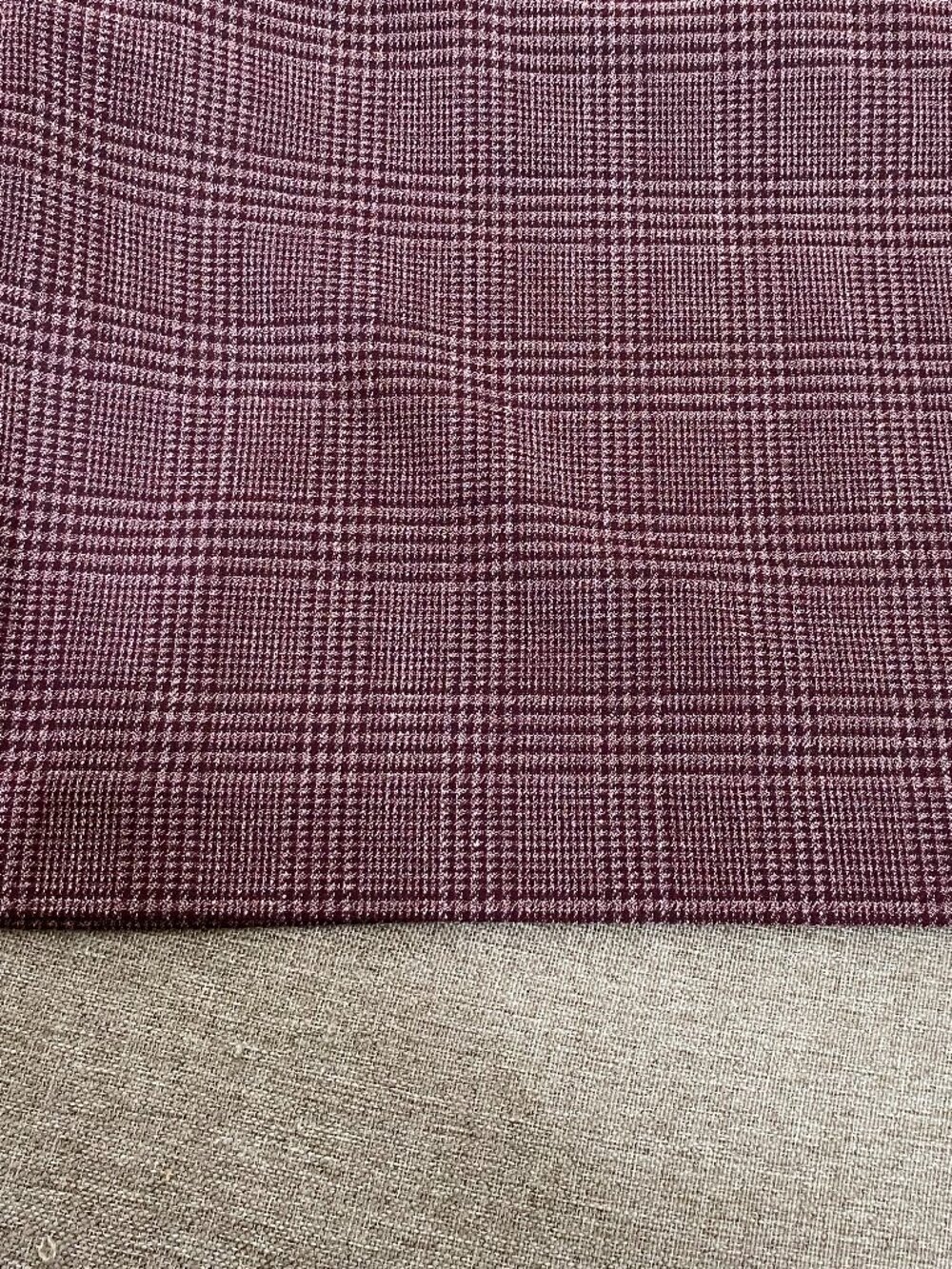 Worthington Wide Leg Dress Pants Women's 14 High Rise Burgundy Houndstooth - Picture 7 of 14